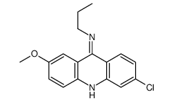 6-chloro-2-methoxy-N-propyl-acridin-9-amine结构式