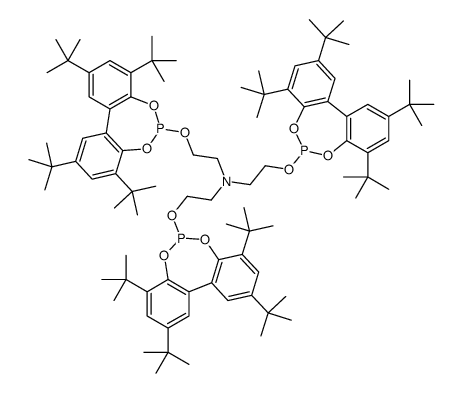 tris[2-[[2,4,8,10-tetra-tert-butyldibenzo[d,f][1,3,2]dioxaphosphepin-6-yl]oxy]ethyl]amine structure