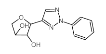 2-(2-phenyltriazol-4-yl)oxolane-3,4-diol结构式