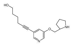 6-[5-[[(2S)-pyrrolidin-2-yl]methoxy]pyridin-3-yl]hex-5-yn-1-ol Structure