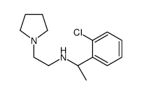 (1R)-1-(2-chlorophenyl)-N-(2-pyrrolidin-1-ylethyl)ethanamine结构式