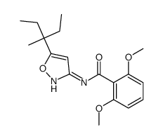 2,6-dimethoxy-N-[5-(3-methylpentan-3-yl)-1,2-oxazol-3-yl]benzamide结构式