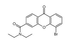 5-bromo-N,N-diethyl-9-oxoxanthene-3-carboxamide结构式