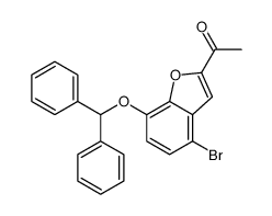 1-(7-benzhydryloxy-4-bromo-1-benzofuran-2-yl)ethanone结构式