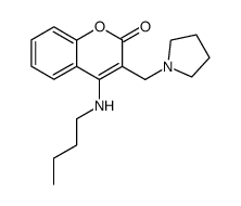 4-(butylamino)-3-(pyrrolidin-1-ylmethyl)-2H-chromen-2-one Structure