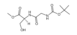 Boc-Gly-L-Ser-OMe结构式