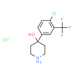 4-[4-Chloro-3-(trifluoromethyl)phenyl]-4-hydroxypiperidinium chloride Structure