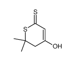 4-Hydroxy-6,6-dimethyl-5,6-dihydro-2H-thiopyran-2-thion结构式