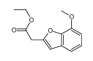 Ethyl (7-methoxy-1-benzofuran-2-yl)acetate结构式