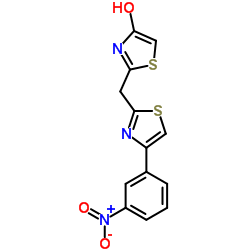 2-{[4-(3-Nitrophenyl)-1,3-thiazol-2-yl]methyl}-1,3-thiazol-4-ol结构式