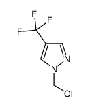 1-(chloromethyl)-4-(trifluoromethyl)pyrazole结构式