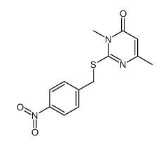 3,6-dimethyl-2-(4-nitro-benzylmercapto)-3H-pyrimidin-4-one结构式