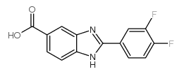 2-(3,4-Difluoro-phenyl)-1H-benzimidazole-5-carboxylic acid结构式