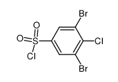 3,5-dibromo-4-chloro-benzenesulfonyl chloride结构式