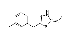 5-[(3,5-dimethylphenyl)methyl]-N-methyl-1,3,4-thiadiazol-2-amine Structure