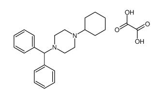 1-benzhydryl-4-cyclohexylpiperazine,oxalic acid Structure