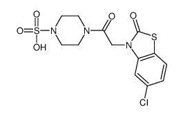 4-(5-chloro-2-oxo-3(2H)-benzothiazolyl)acetyl-1-piperazinesulfonic acid结构式