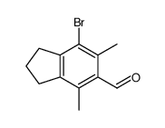 7-bromo-4,6-dimethyl-2,3-dihydro-1H-indene-5-carbaldehyde Structure