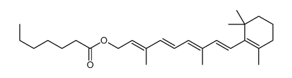 [(2E,4E,6E,8E)-3,7-dimethyl-9-(2,6,6-trimethylcyclohexen-1-yl)nona-2,4,6,8-tetraenyl] heptanoate结构式