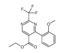 5-Pyrimidinecarboxylic acid, 4-(2-methoxyphenyl)-2-(trifluoromethyl)-, ethyl ester结构式