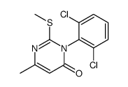 3-(2,6-dichlorophenyl)-6-methyl-2-methylsulfanylpyrimidin-4-one结构式