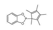 2-(Pentamethyl-2,4-cyclopentadien-1-yl)-1,3,2-benzodioxaphosphol结构式