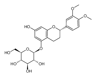 [(S)-2-(3,4-Dimethoxyphenyl)-3,4-dihydro-7-hydroxy-2H-1-benzopyran-5-yl]β-D-glucopyranoside structure