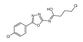 4-chloro-N-[5-(4-chlorophenyl)-1,3,4-oxadiazol-2-yl]butanamide Structure