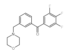 3'-MORPHOLINOMETHYL-3,4,5-TRIFLUOROBENZOPHENONE结构式