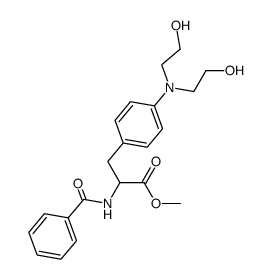 methyl α-benzamido-4-(N,N-bis(2-hydroxyethyl)amino)phenylalaninate结构式