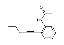 N-[2-(pent-1-ynyl)phenyl]ethanamide结构式