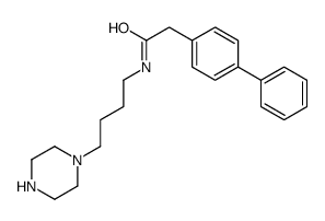 2-(4-phenylphenyl)-N-(4-piperazin-1-ylbutyl)acetamide Structure