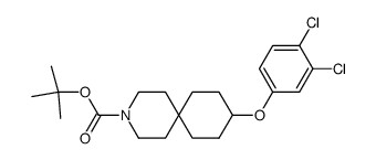 9-(3,4-dichloro-phenoxy)-3-aza-spiro[5.5]undecane-3-carboxylic acid tert-butyl ester结构式