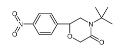 (6S)-4-tert-butyl-6-(4-nitrophenyl)morpholin-3-one结构式