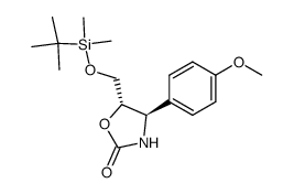 (4R,5S)-5-(tert-Butyl-dimethyl-silanyloxymethyl)-4-(4-methoxy-phenyl)-oxazolidin-2-one结构式