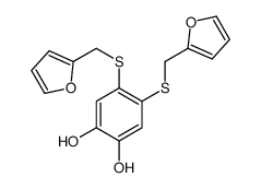 4,5-bis(furan-2-ylmethylsulfanyl)benzene-1,2-diol Structure