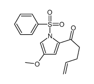 1-[1-(benzenesulfonyl)-4-methoxypyrrol-2-yl]pent-4-en-1-one结构式