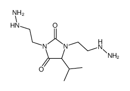 1,3-bis(2-hydrazinylethyl)-5-propan-2-ylimidazolidine-2,4-dione结构式