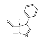(+/-)-cis-5-methyl-4-phenyl-1,2-diaza-bicyclo[3.2.0]hept-2-en-6-one结构式