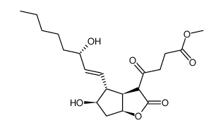 methyl 4-((3R,3aS,4R,5R,6aS)-5-hydroxy-4-((S,E)-3-hydroxyoct-1-en-1-yl)-2-oxohexahydro-2H-cyclopenta[b]furan-3-yl)-4-oxobutanoate结构式