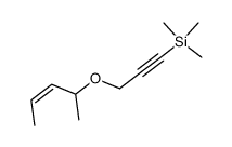 Trimethyl-[3-((Z)-1-methyl-but-2-enyloxy)-prop-1-ynyl]-silane结构式