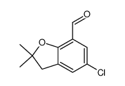 5-chloro-2,2-dimethyl-2,3-dihydrobenzofuran-7-carbaldehyde Structure
