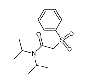 N,N-diisopropyl-2-(phenylsulfonyl)acetamide结构式