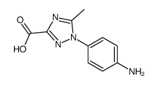 1-(4-aminophenyl)-5-methyl-1,2,4-triazole-3-carboxylic acid Structure