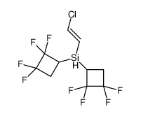 2-chloroethenyl-bis(2,2,3,3-tetrafluorocyclobutyl)silane Structure