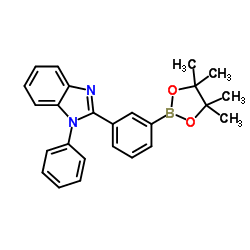 1-PHENYL-2-(3-(4,4,5,5-TETRAMETHYL-1,3,2-DIOXABOROLAN-2-YL)PHENYL)-1H-BENZO[D]IMIDAZOLE structure