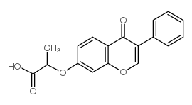 2-(4-oxo-3-phenylchromen-7-yl)oxypropanoic acid Structure