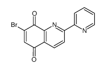 7-bromo-2-(2'-pyridyl)quinoline-5,8-quinone Structure