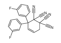 3,3-Bis-(3-fluoro-phenyl)-cyclohex-4-ene-1,1,2,2-tetracarbonitrile结构式