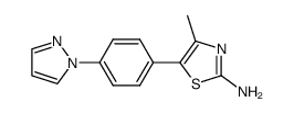 4-methyl-5-(4-pyrazol-1-yl-phenyl)-thiazol-2-ylamine结构式